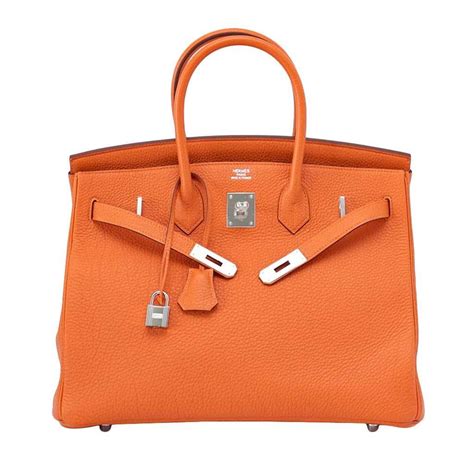 hermes birkin 35 orange togo|Hermes Birkin togo 35 silver.